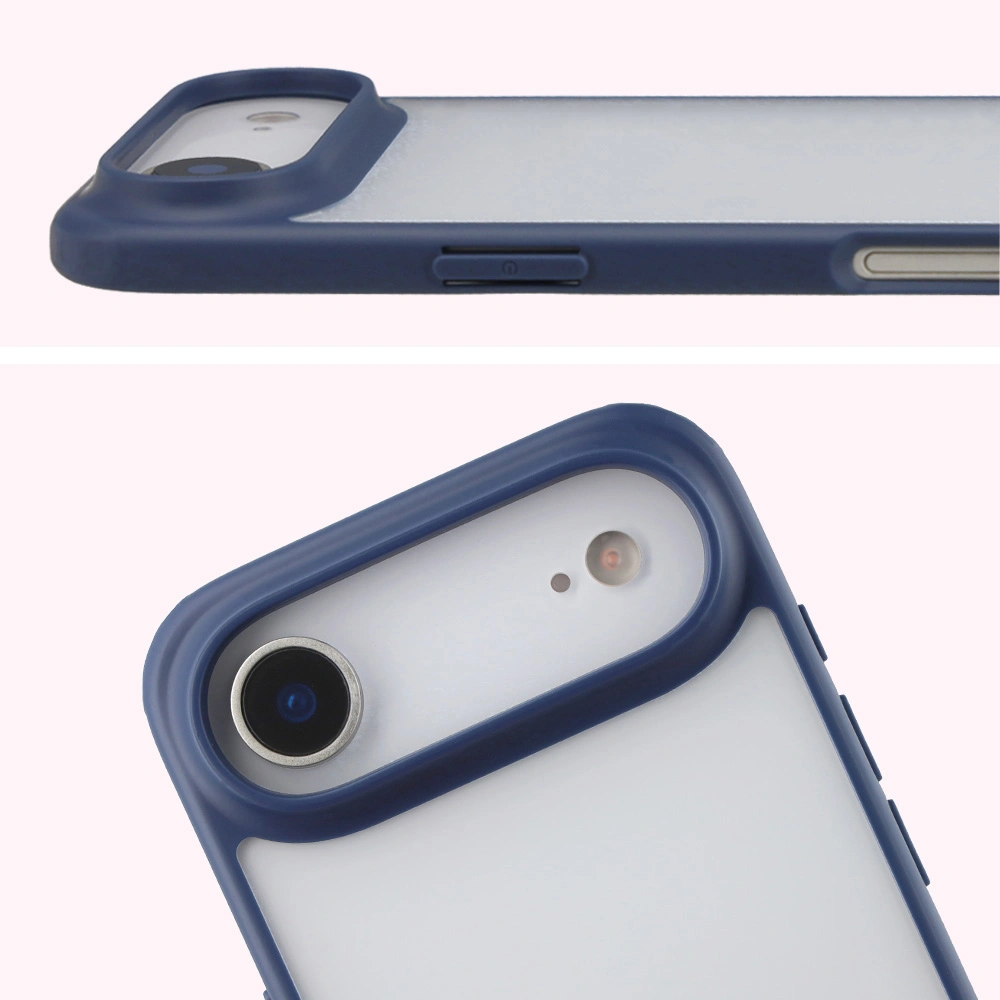 Pełne wycięcie i podwyższone krawędzie aparatu w etui Bizon Case Angelo do Apple iPhone Air